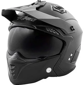 Helma na motorku A-PRO ALIEN BK - černá modulární přilba S