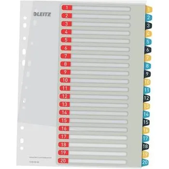 LEITZ Celoplastové rejstříky Cosy A4 popisovatelné na počítači 1-20