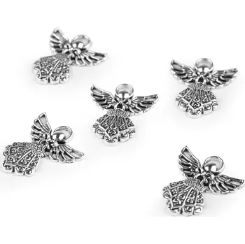 Přívěsek Přívěsek anděl filigránový 23x25 mm, barva platina