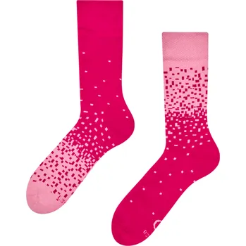 Tmavě a světle růžové teplé ponožky