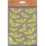 Nálepky svítící ve tmě 25x14,4 cm Netopýři Halloween