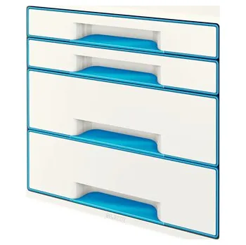 LEITZ Zásuvkový box WOW CUBE, 4 zásuvky, světle modrá