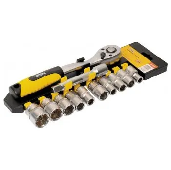 Gola sada Sada hlaví nástrčných MASTERTOOL PROFI 1/2" 10-24 mm CrV ráčna 72Т, nástavec 12 ks 78-1212