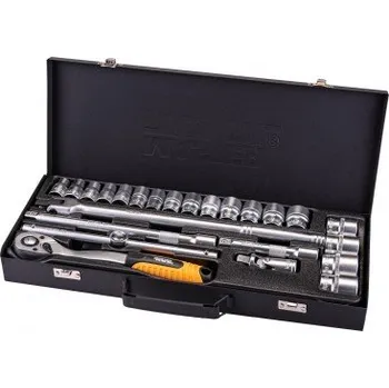 Gola sada Sada hlavic nástrčných MASTERTOOL PROFI 32 mm CRV ráčna 72Т 24 ks 78-4124