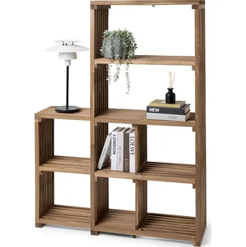 Knihovna 715200 - Tchibo - Výsuvný regál »Fleksibel« - barva: hnědá