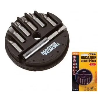 Bit Bity šroubovací MASTERTOOL 25 mm 1/4" s držákem sada 7 ks 40-0381