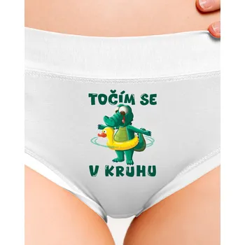 Souprava dámského spodního prádla Bastard Točím se v kruhu dámské kalhotky White