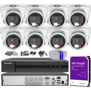 Bezpečnostní kamera MONITOROVACÍ SADA HIKVISION HILOOK 8 ANALOGOVÝCH KAMER 5MPX Dual-Light