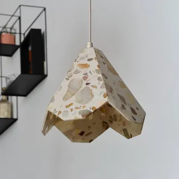 Závěsné světlo OSRAM Decor Gleam Flower, teraco, béžová, E27 - Stříška – Ø 12 cm, výška 5,5 cm 1 x 40 W - Doprava zdarma