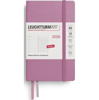 Diář Weekly Planner & Notebook 2026 Pocket (A6) Dusty Rose