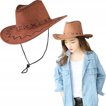 Klobouk KOVBOJSKÝ KLOBOUK ŠERIF HALLOWEEN WESTERN PÁNSKÝ DÁMSKÝ PRO