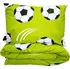 Povlečení Bellatex Junior Fotbal zelené/černé/bílé 140 x 200, 70 x 90 cm zipový uzávěr