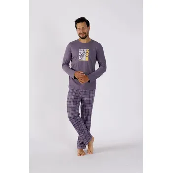 Pánské pyžamo Pánské pyžamo ROY 1471 šedé - M-Max světle šedá XL