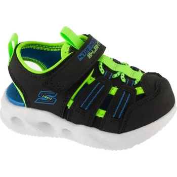 Chlapecké tenisky Skechers S-Lights: Sandály Sola Glow - Hyper-Coast 407033N-BKLM Black 22 22