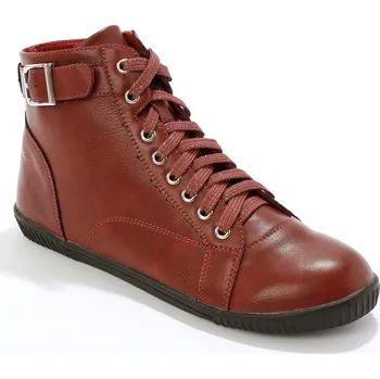 Dámské tenisky Kotníkové tenisky na zip a sponu bordó 38