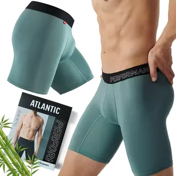 Boxerky ATLANTIC spodní prádlo boxerky BAMBUSOVÉ sportovní DLOUHÉ NOHAVICE - M