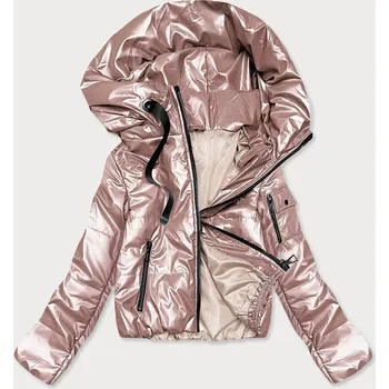 Dámská cargo bunda Krátká bunda pro ženy v perleťově růžové barvě H3KZ4 SWEST, odstíny růžové XL (42) i392_21726-53