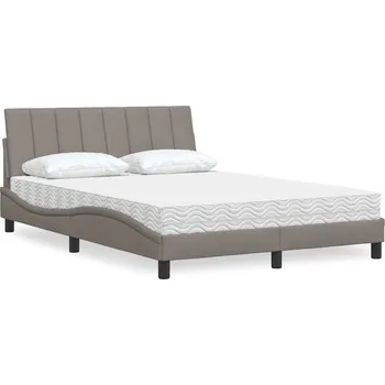 Postel Postel s matrací Hanko taupe 140 x 200 cm textil Hnědošedá 3310535