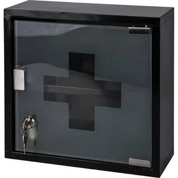 Lékárnička Lékárnička kovová, 300x300x120mm, černá (bez výbavy)