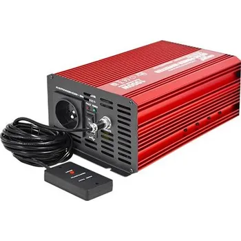 Měnič napětí Měnič napětí CARSPA P1000 12V/230V 1000W čistá sinusovka D.O.