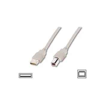 Kabel do PC Digitus USB kabel A/samec na B-samec, 2x stíněný, béžový, 1,8m