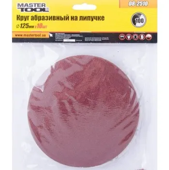 Brusný papír Výsek brusný suchý zip MASTERTOOL 125 mm P100 10 ks 08-2510