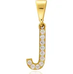 Přívěsek ze žlutého zlata PÍSMENO J