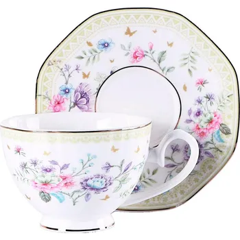 VERONI - Sada přátelská 2 x šálek a 2 x podšálek 220ml Joana