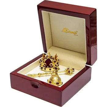 Granát Turnov Korunovační klenoty malé s českým granátem zlacené