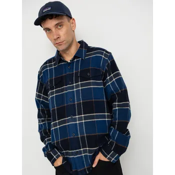 Pánská košile Patagonia Fjord Flannel (cycles sunken blue) M, námořnická modrá