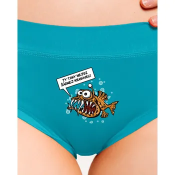 Souprava dámského spodního prádla Bastard Mořský ďas dámské kalhotky Turquoise