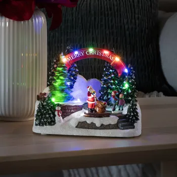 Lampička Konstsmide Christmas LED dekorační světlo Santa a děti, s hudbou bílá, červená, zelená 11 x 0,06 W LED - Doprava zdarma