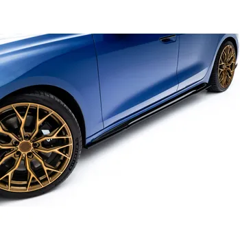 PC tuning Maxton Design "Street Pro" difuzory pod boční prahy pro Audi S5 B10, plast ABS bez povrchové úpravy, Sedan / Avant, s červenou linkou