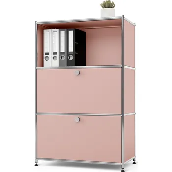 Komoda 709637 - Tchibo - Kovová komoda CN3 se 2 výklopnými dvířky - barva: růžová