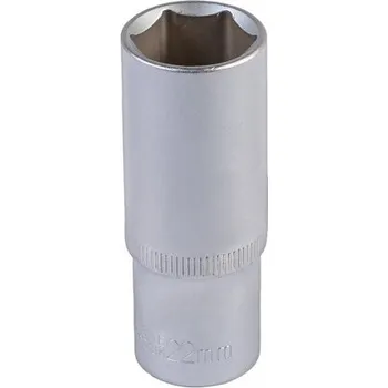 Hlavice nástrčná prodloužená 6-hranná MASTERTOOL 1/2" 22 mm L 78 mm CRV 78-0522