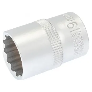 Gola hlavice Hlavice nástrčná 12hranná MASTERTOOL 1/2" 19 mm L 40 mm CRV 78-0619