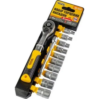Gola sada Sada hlavic nástrčných MASTERTOOL PROFI 1/4" 4-13 mm CrV ráčna 72Т, nástavec 12 ks 78-1412