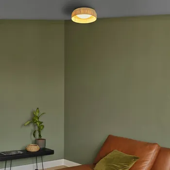 OSRAM LED stropní svítidlo Decor Bamboo Paper, Ø 30 cm, bambus světle hnědá, bílá LED 12 W celkem - Doprava zdarma