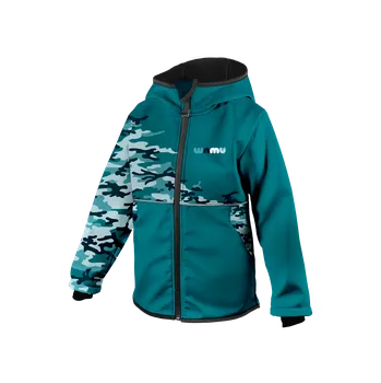 Chlapecká bunda WAMU Softshellová bunda dětská MASKÁČ petrolejová vel. 140-146