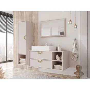 Nábytek Koupelnový nábytek Gewiro, Barva: Kašmír, Sifon k umyvadlu: ne, Umyvadlo: ano, Baterie: ne MIRJAN 5903211461392