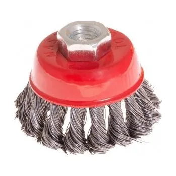 Drátěný kartáč Kartáč kotoučový MASTERTOOL drátěný čelní - pletený drát Ø 65 mm М14 19-7006