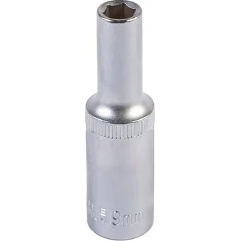 Hlavice nástrčná prodloužená 6-hranná MASTERTOOL 1/2" 9 mm L 78 mm CRV 78-0509