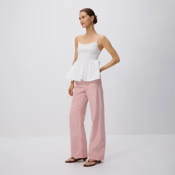 Dámské džíny Reserved - Džíny wide leg - růžová - 620GT-03J - 620GT-03J-32