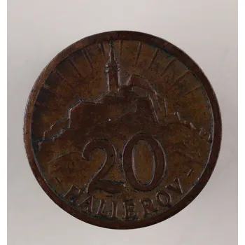 Mincovna Kremnica 20 Halierov 1941 Vzácný ročník 2,06 g