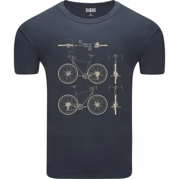 Tričko pánské S Potiskem na kole, technické logo pro fanoušky cyklistiky, velikost L