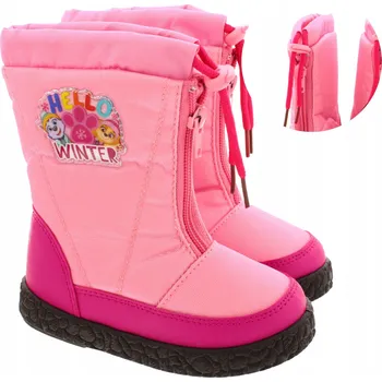 Dívčí sněhule DĚTSKÉ SNĚHULE Tlapková patrola VEL. 27 ZIMNÍ BOTY NA ZIP PRO DÍVKY