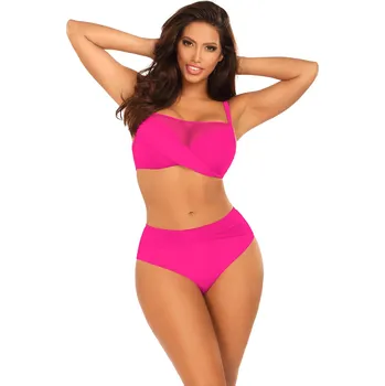 Dámské plavky Dámské dvoudílné plavky Fashion 32 S1002N3-2 neon. růžové - Self 40C