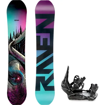 Snowboarding Snowboard komplet Raven Dahlia Carbon Mint/Pink + vázání RAVEN S230 Black Velikost: 145 cm, Velikost vázání: M/L