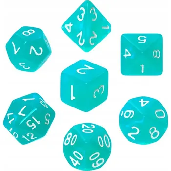 Příslušenství k deskovým hrám Sada kostek REBEL RPG - Měsíční kameny - Tyrkysová