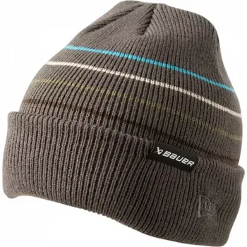 Čepice Zimní čepice Bauer NE Striped Toque Jr 1062330 šedá